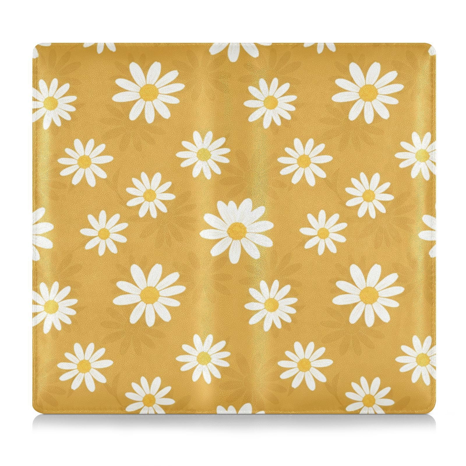 BURSTDDY Daisies Leather Car Registration and Insurance Holder,Registration and Insurance Card Holder Glove Box Car Organizer Car Document Holder for Cards, Driver License