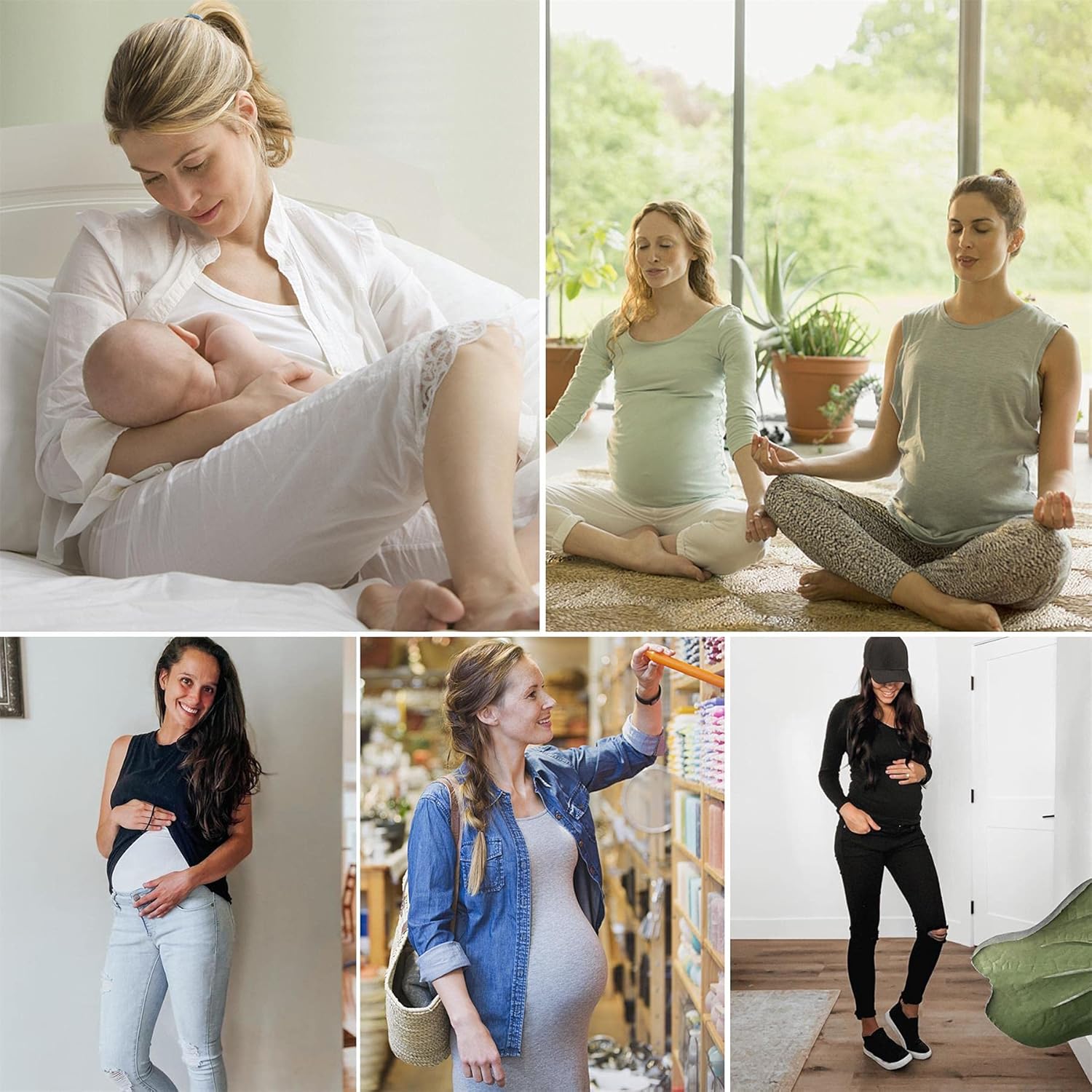 BRABIC Womens Maternity Shirts Nursing Tops Long Sleeve Button Side Ruched Breastfeeding T-Shirts Soft Tunics at  Women’s Clothing store