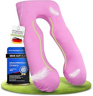 Seitenschläferkissen mit Bezug [waschbar - Flexible Füllung] Stillkissen XXL | Pregnancy Pillow | Kissen Schwangerschaft | Body Pillow | Schlafkissen | Schwangerschaftskissen (Erikaviolett)