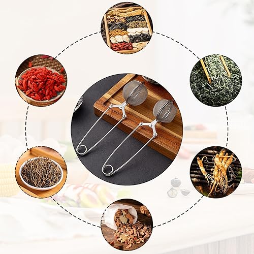 Miniatura 4 de Voittozege Infusor de té de hojas sueltas, infusor de té de acero inoxidable, bola de malla de acero inoxidable, filtro de té, filtro de té de acero