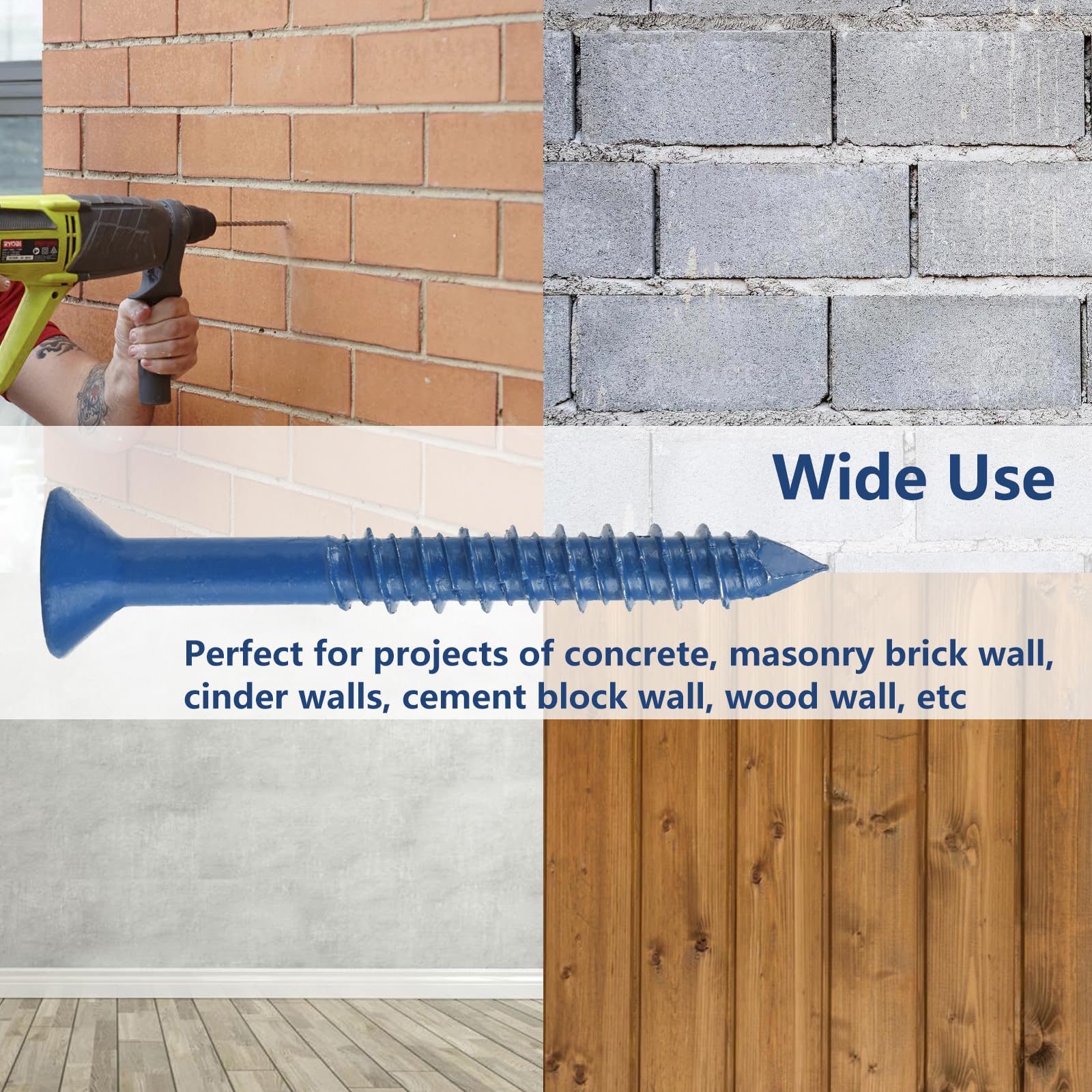 Concrete Screws - Anchor Masonry, Brick & More -6