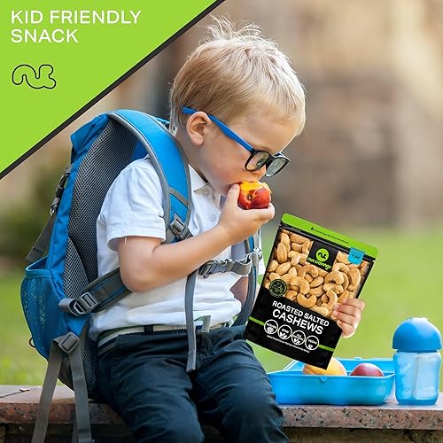Miniatura 8 de Nut Cravings - Anacardos tostados ligeramente salados - Jumbo, enteros (48 onzas - 3 libras) empacados frescos en bolsa resellable - Snack de nueces