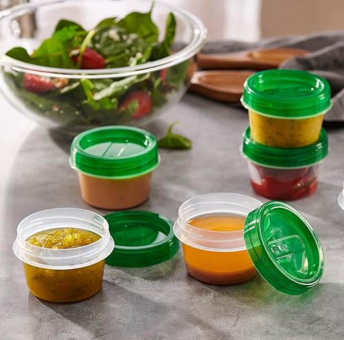 Miniatura 10 de PlasticPro Paquete de 12 recipientes de almacenamiento de alimentos con tapa de rosca verde, recipientes reutilizables de 16 onzas, aptos para