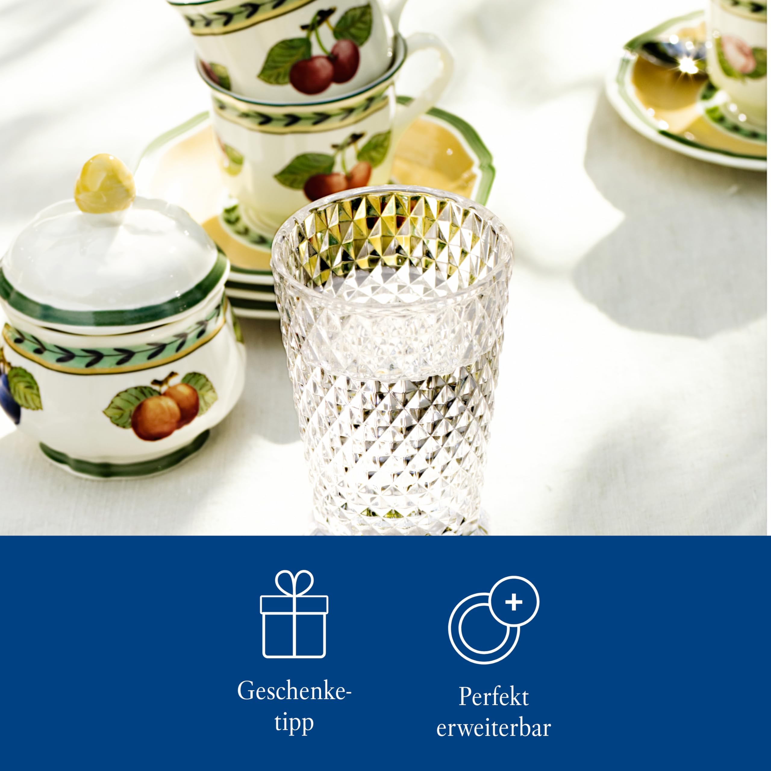 Villeroy & Boch – French Garden Fleurence Tasse, Spülmaschinenfest, Mikrowellensicher, Kaffeetasse Für Milchkaffee, Kaffeebecher, Heißgetränkebecher, Premium Porzellan