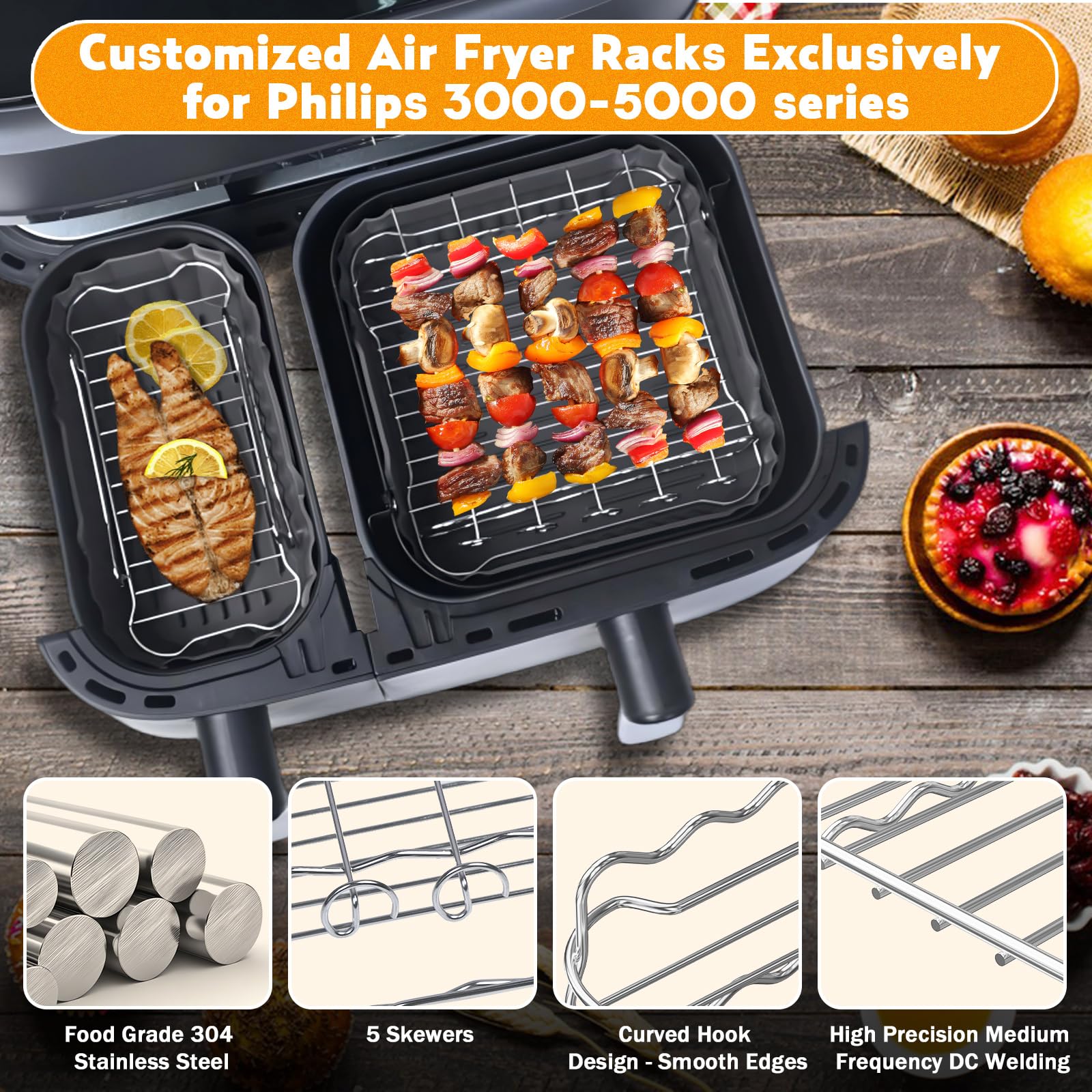 Siliconen spatbescherming, accessoires voor Philips Airfryer 3000 Dual