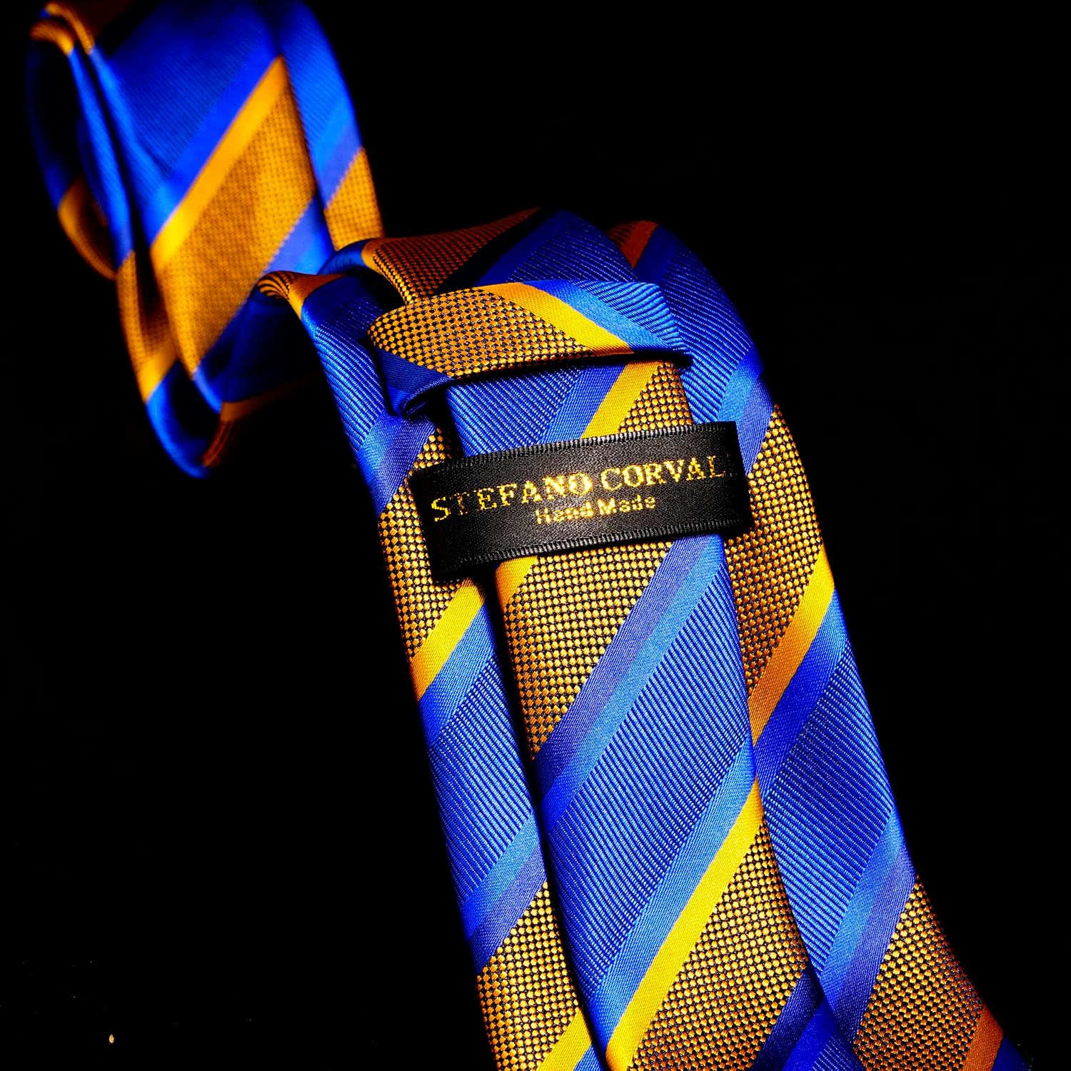 Mens Silk Tie and Pocket Square Cufflinks Clip Set, Designer Woven Necktie Set for Wedding Business Prom - Image 3