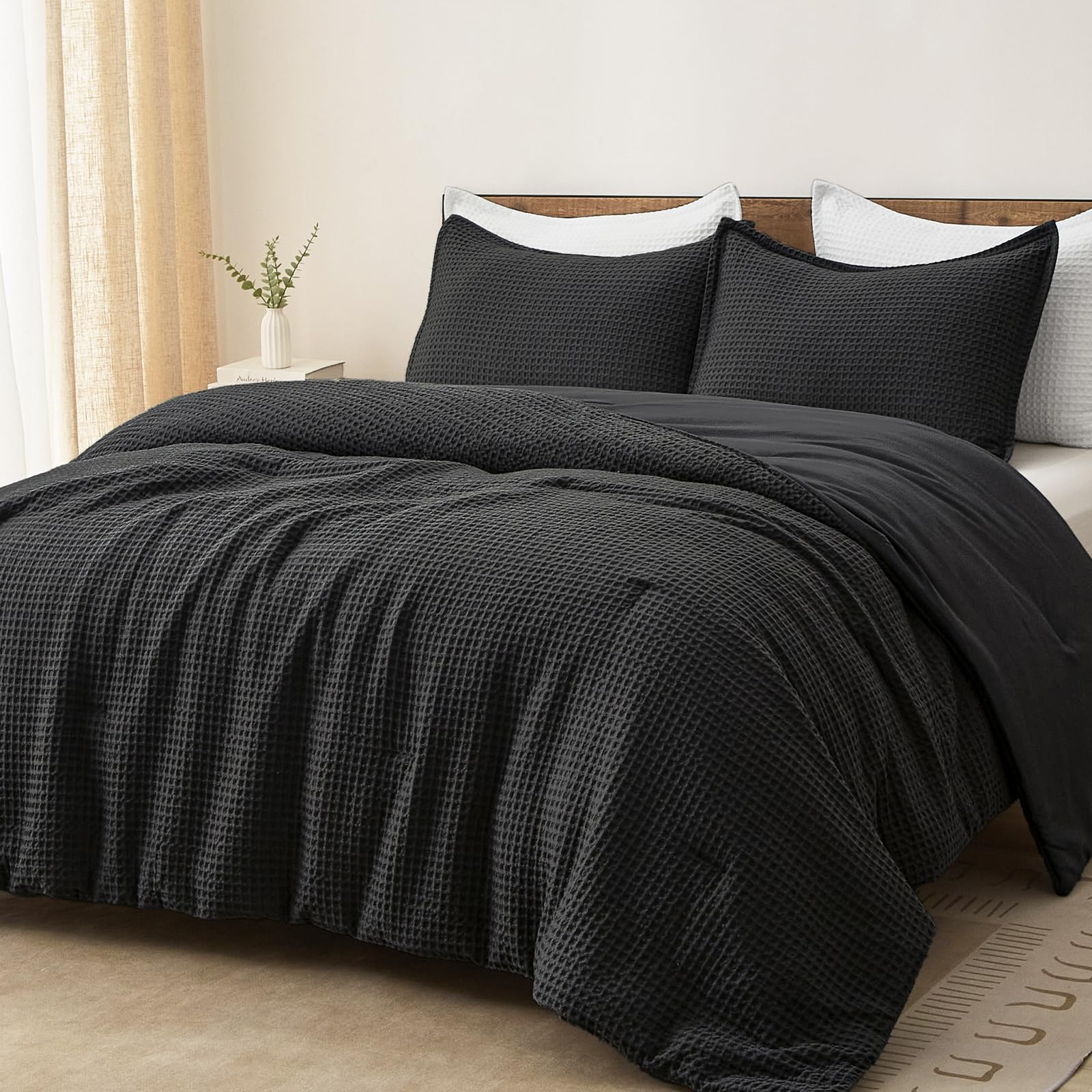 PHF Ultra Soft Waffle Weave Comforter Set 