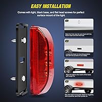 Vista 4 de Nilight 10 piezas de 3 ledes, luz de remolque de 3.9 pulgadas, luces de marca lateral delantera, trasera e indicadora de luces de gálibo