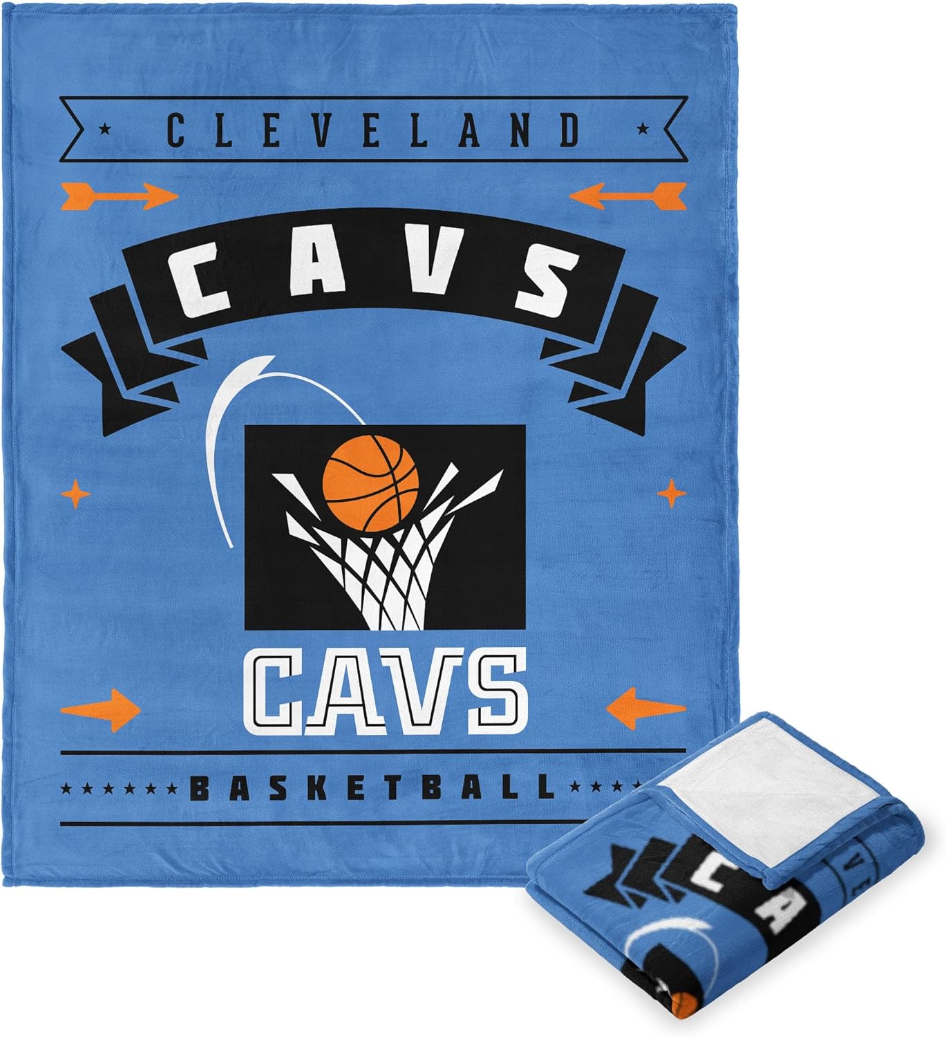 Northwest NBA Cleveland Cavaliers Silk Touch Throw Blanket, 50" x 60", Hardwood Classics