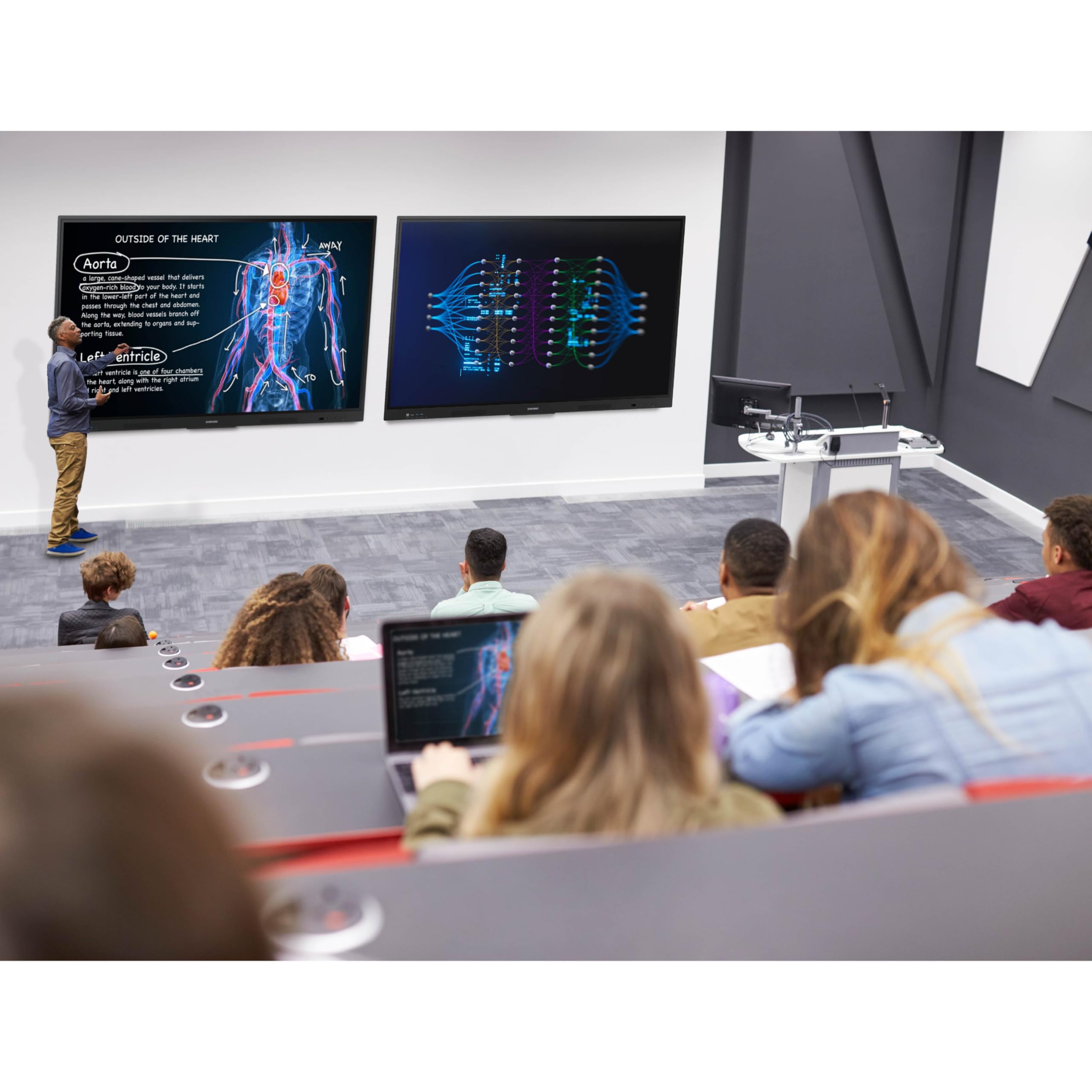 Samsung 65" Interactive Display Touch Screen Whiteboard WAF Series, Compatible with Android™ Devices, EDLA Certified, OPS Slot, Smart Wireless Sharing, LH65WAFWLGCXZA