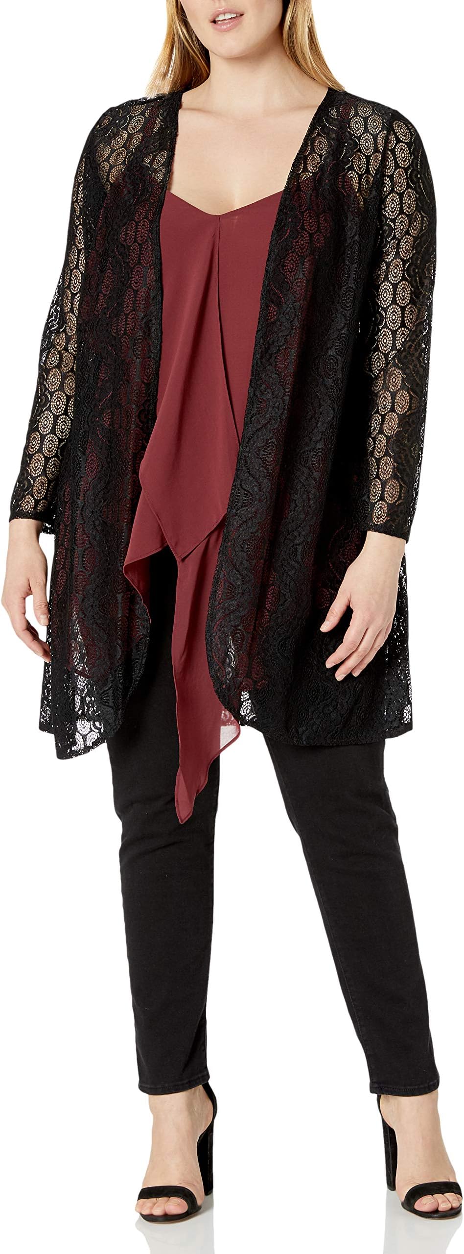Star VixenWomen's Long Sleeve Open Front Cardigan