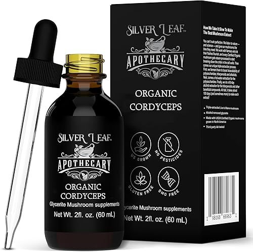 Miniatura 2 de Suplemento orgánico de hongos tintura Cordyceps de triple extracción para energía, resistencia y bienestar, fácil de consumir, cultivada y fabricada