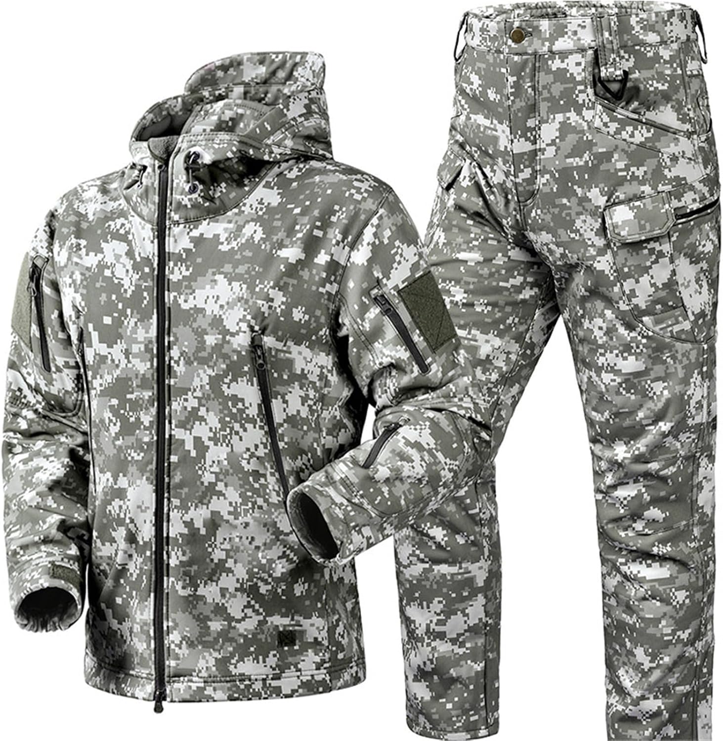 Winter Outdoor Ski Suit, Men Fashion Camouflage Thick Hot Windproof Waterproof Warm Snowsuit