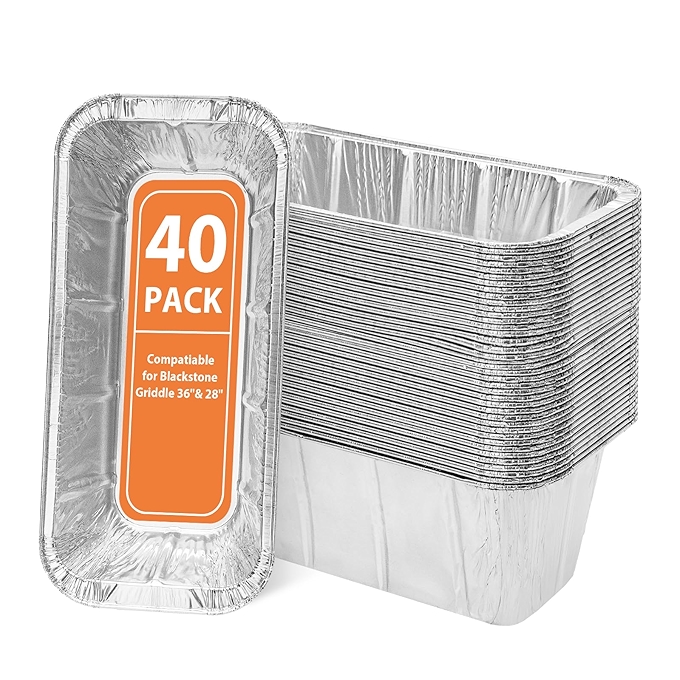 Rushare不粘铝箔油脂盘垫 liners 适用于Blackstone平底锅