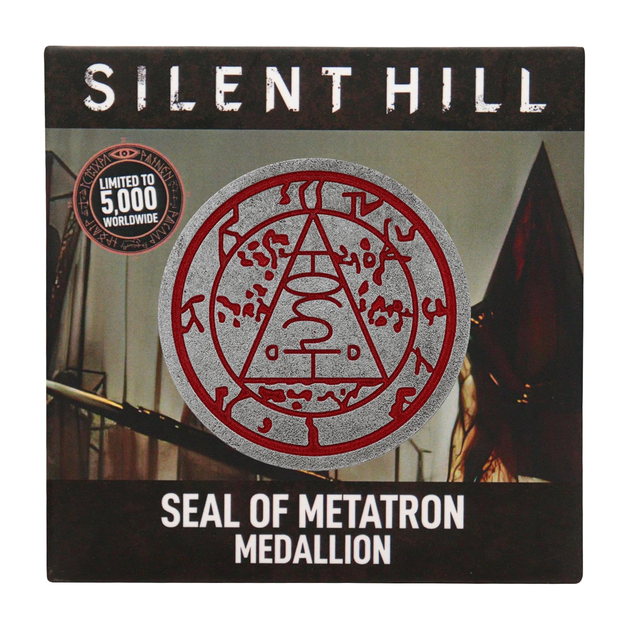FaNaTtik Silent Hill Seal of Metatron Limited Edition Metal Medallion, Red an Silver, 74mm - Image 2