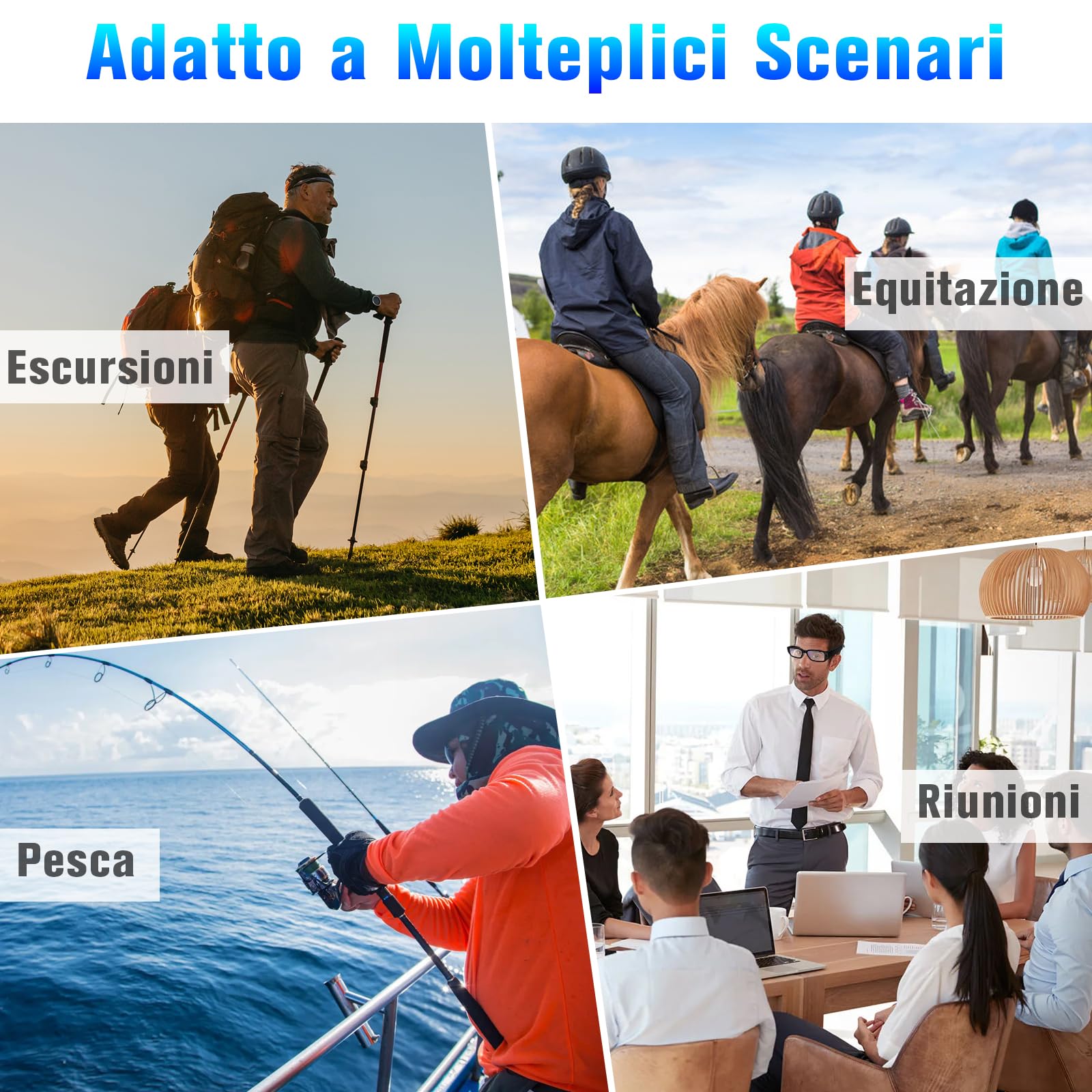 Telecamera Nascosta 16GB, Occhiali con Telecamera Spia HD 1080P, Occhiali con Mini Telecamera Spia Nascosta, Videocamera Sportiva per Registrazioni in Bicicletta e Attività all'aperto