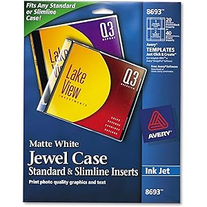 Amazon.com: Avery 98109 Jewel case Inserts for cd Stomper pro ...