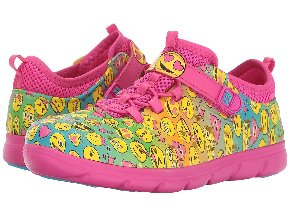 

Stride Rite Made to Play Phibian-Emoji (Toddler/Little Kid/Big Kid) (Pink Multi Emoji Print) Girl's Shoes