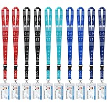 10 Pack Lanyards for ID Badges, Cruise Lanyard for Cruise Ship Cards Lanyard Pack for Royal Caribbean, Carnival, NCL Cruise