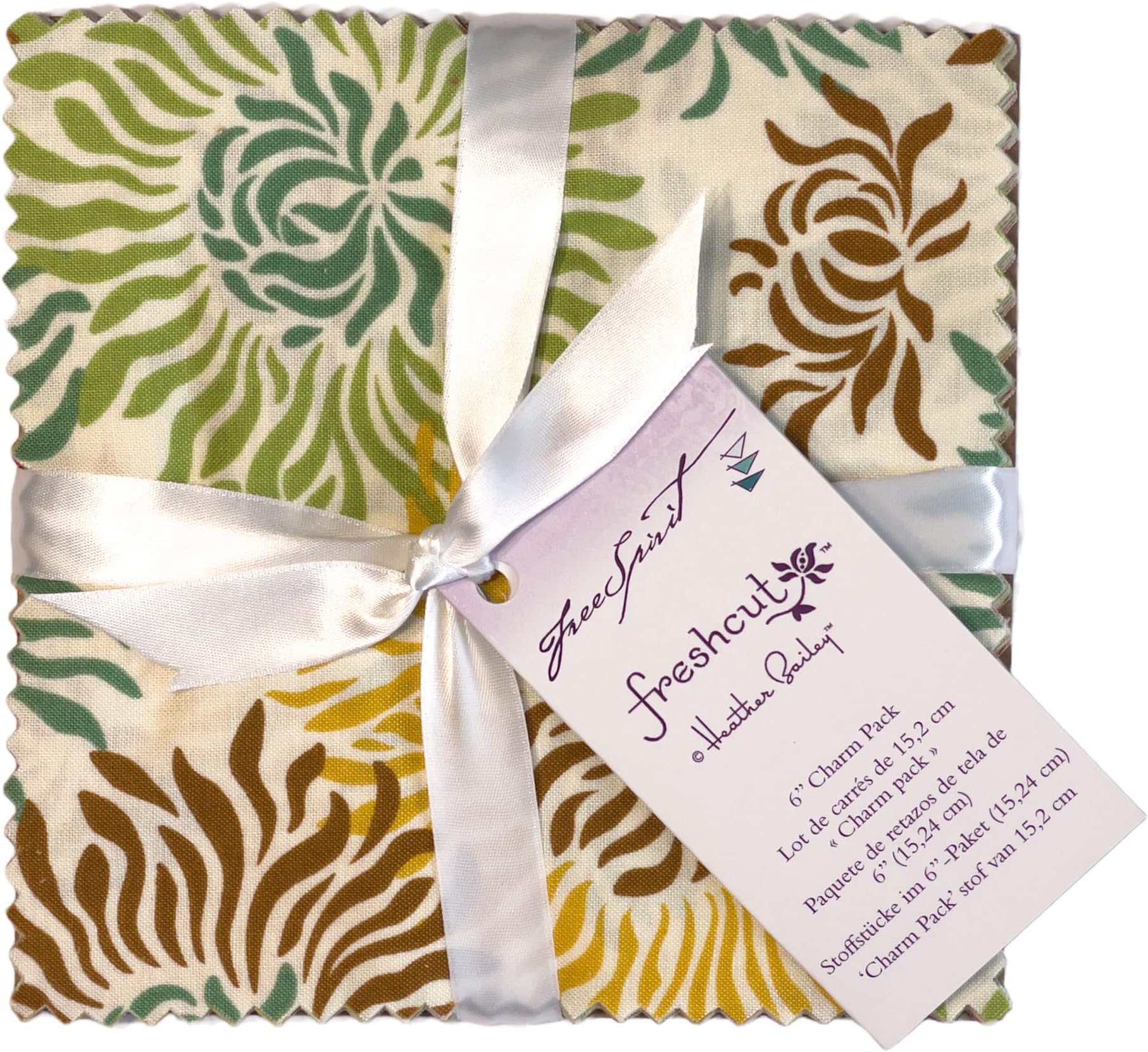 Freshcut Charm Pack (30 Pieces) by Heather Bailey for FreeSpirit 6 x 6 inches (15.2 cm x 15.2 cm cm) Fabric Squares