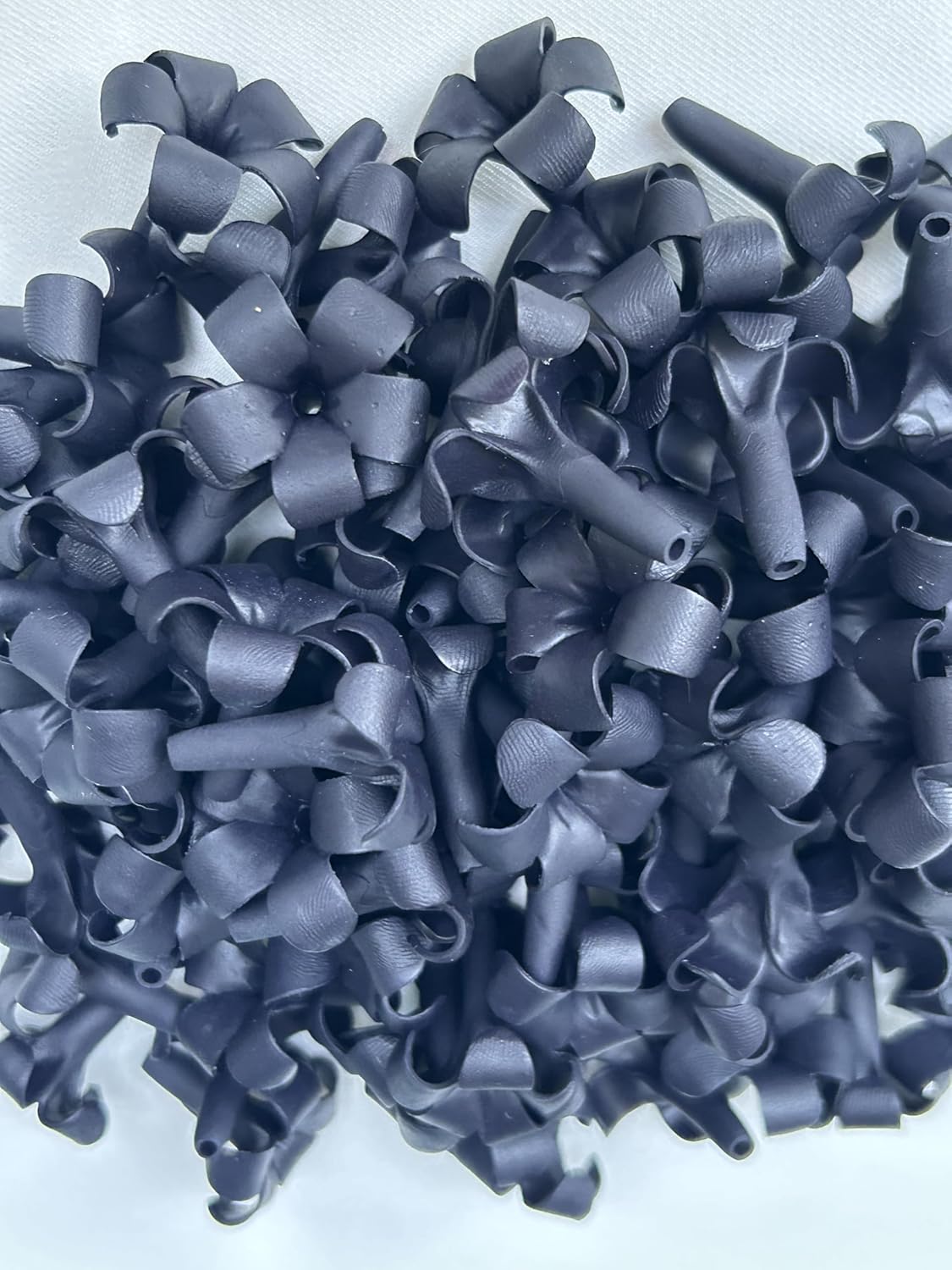 100 PCS Small Puakenikeni (02) Clay Beads for Jewelry Making DIY Craft Supplies (Black)