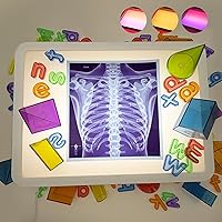 RANGRANGMANJIA LED Light Up Table for Kids - 10 Brightness Levels, 3 Color Modes, Portable Tracing Light Box Fits IKEA Flisat (16" Blue)