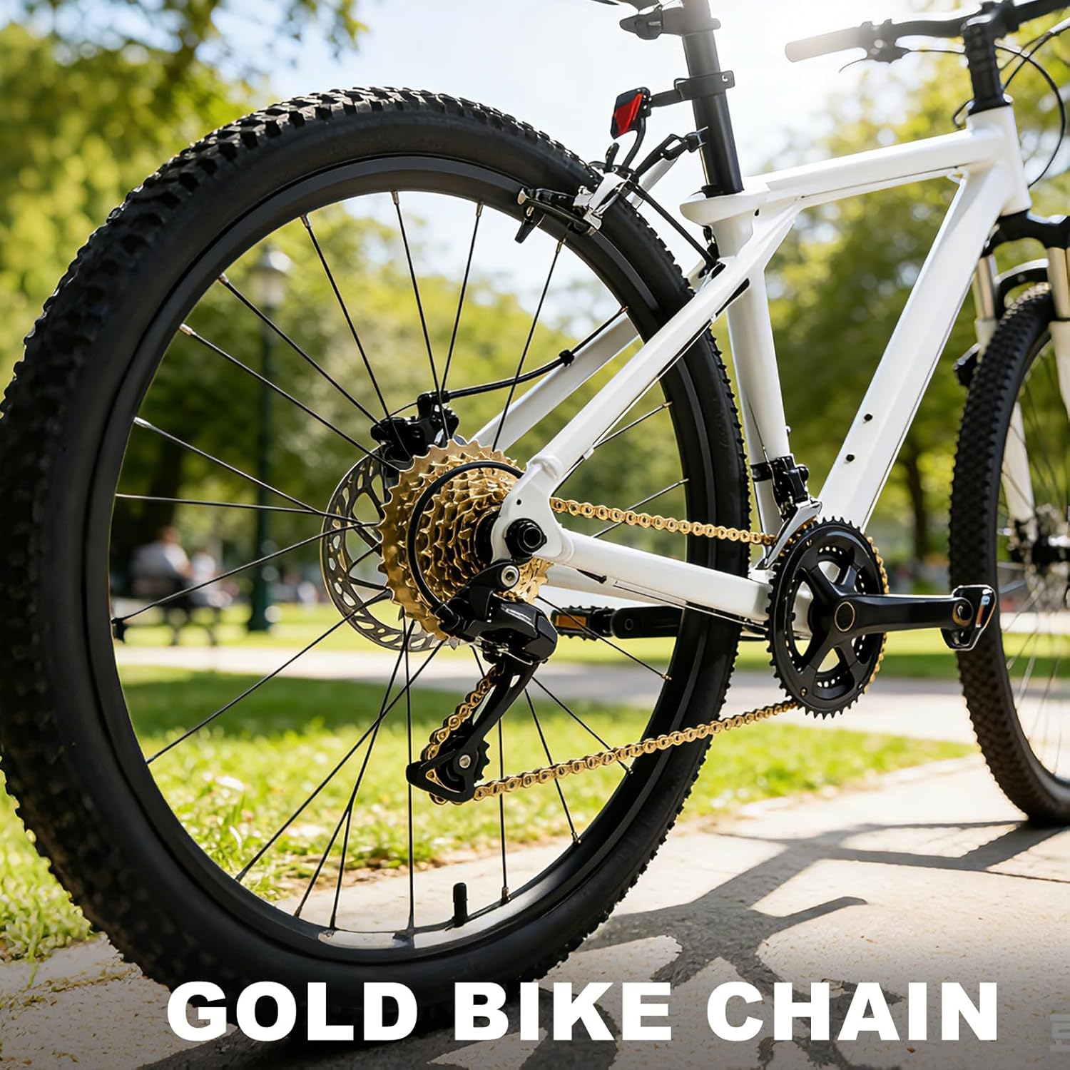6/7/8/9/10/11/12 Speed Bike Chain – High-Strength, Durable & Smooth-Shifting for Road/Mountain Bikes (Gold-12-Speed)