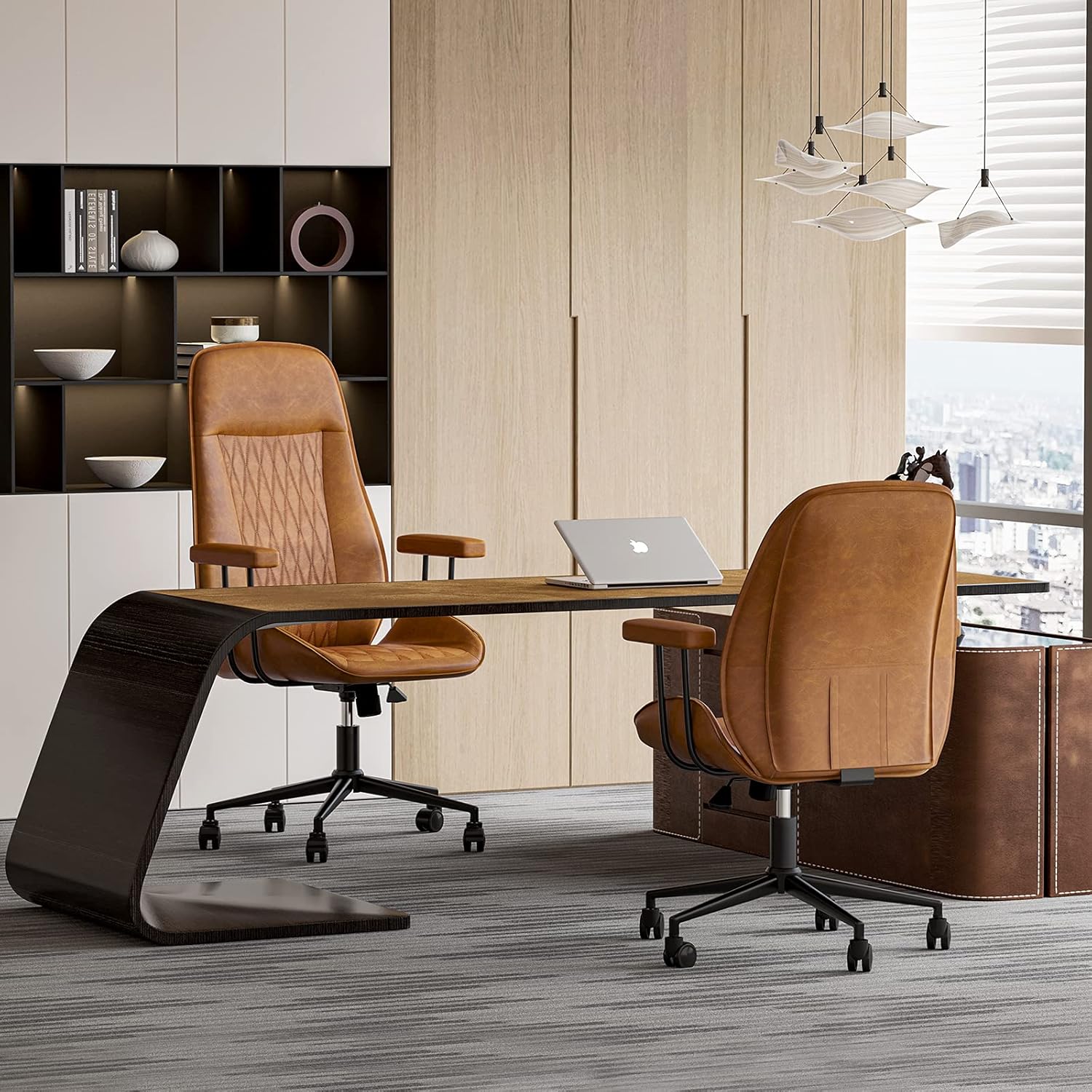 niceday basic tilt ergonomic office chair with armrest and adjustable seat mosil bonded leather black