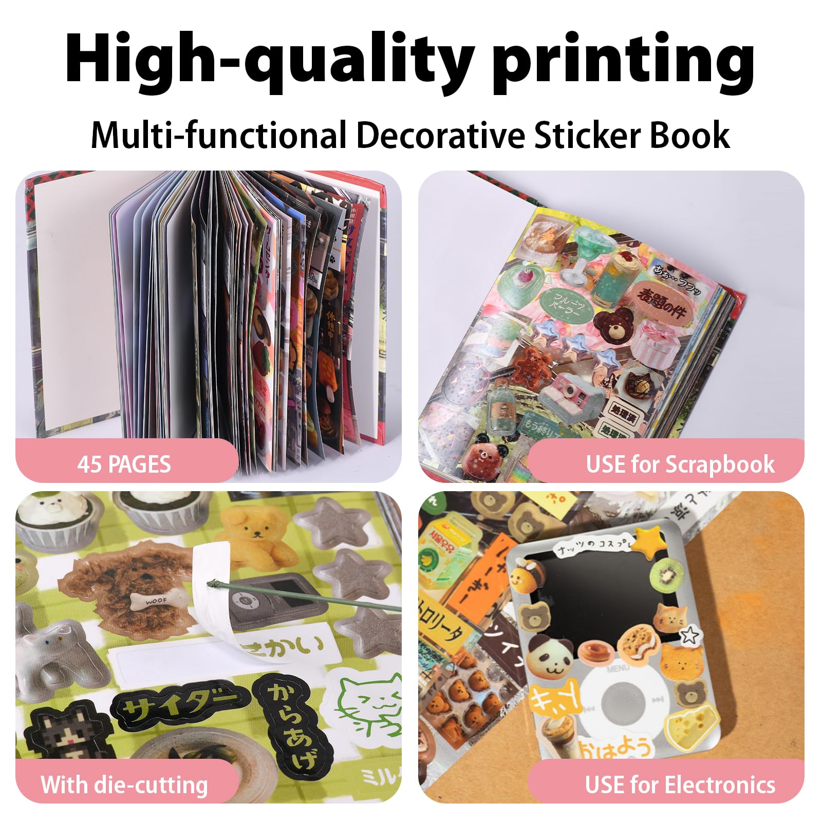 Amazon.com: Japanese Manga Style Sticker Book, 45 Sheets Romantic