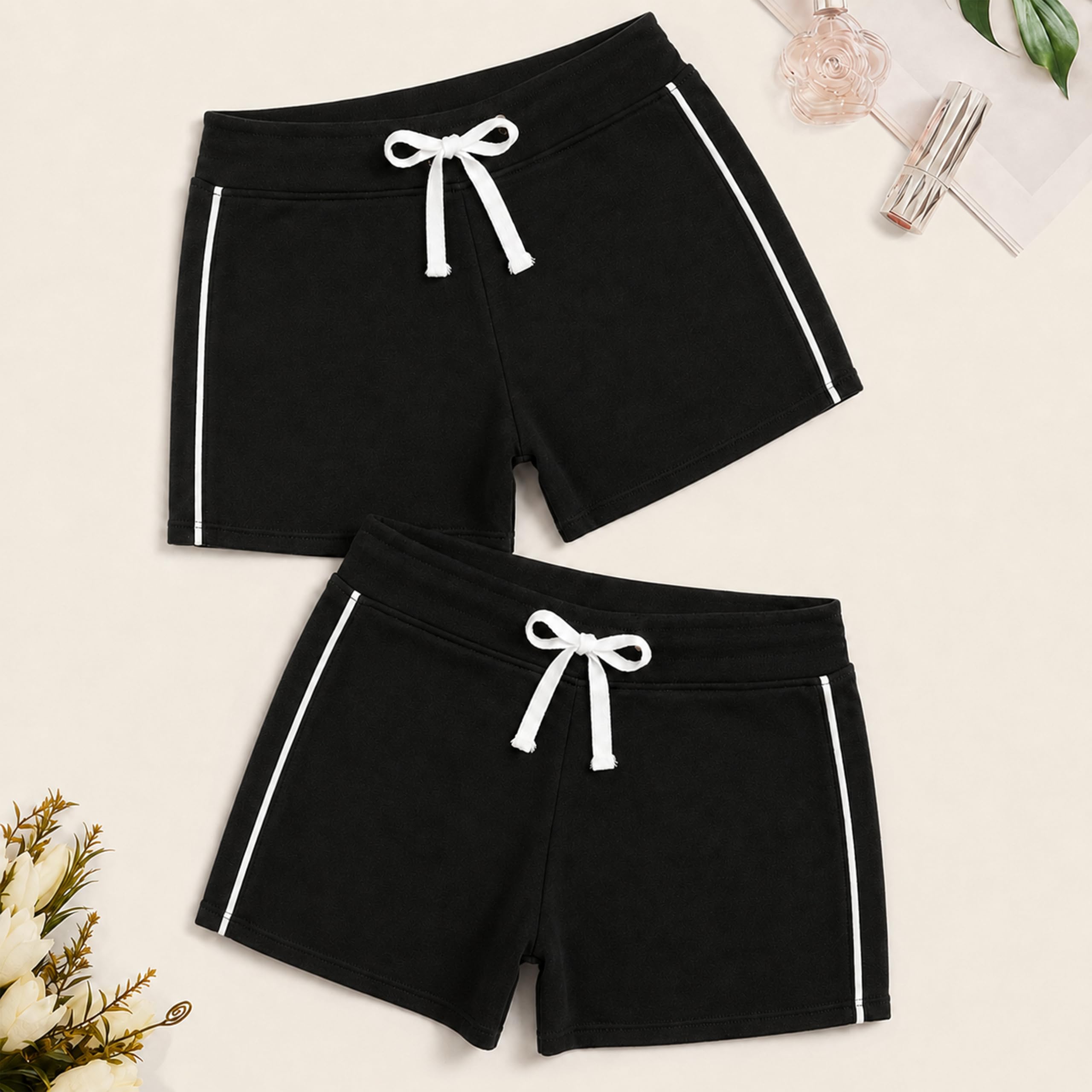 NOROZE Mujeres Alto Talle Shorts Flaco Verano Playa Jersey Hotpants Pantalones Cortos Calientes