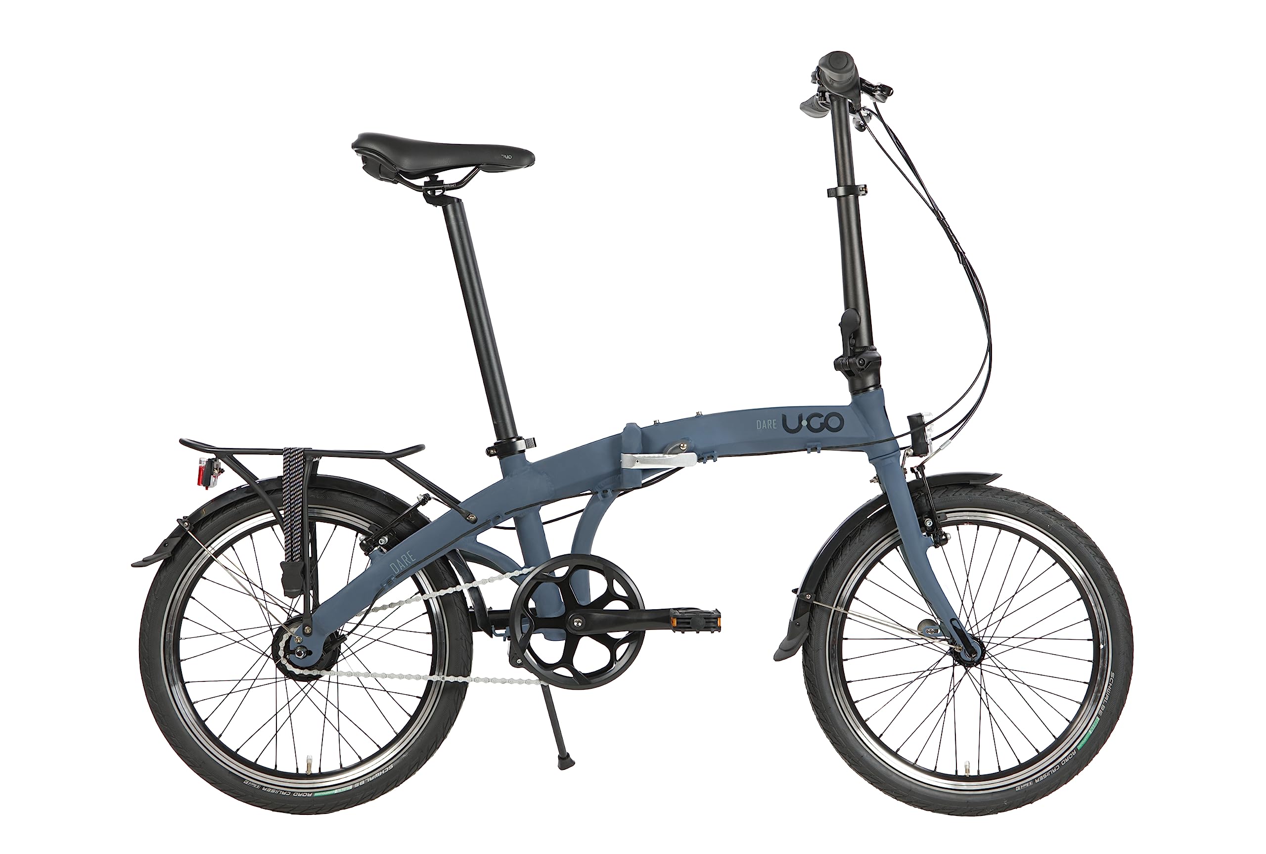 U.GO Dare U•Go i7 Folding Bike 20", Bici Pieghevoli Unisex-Adult, Blue, Uni