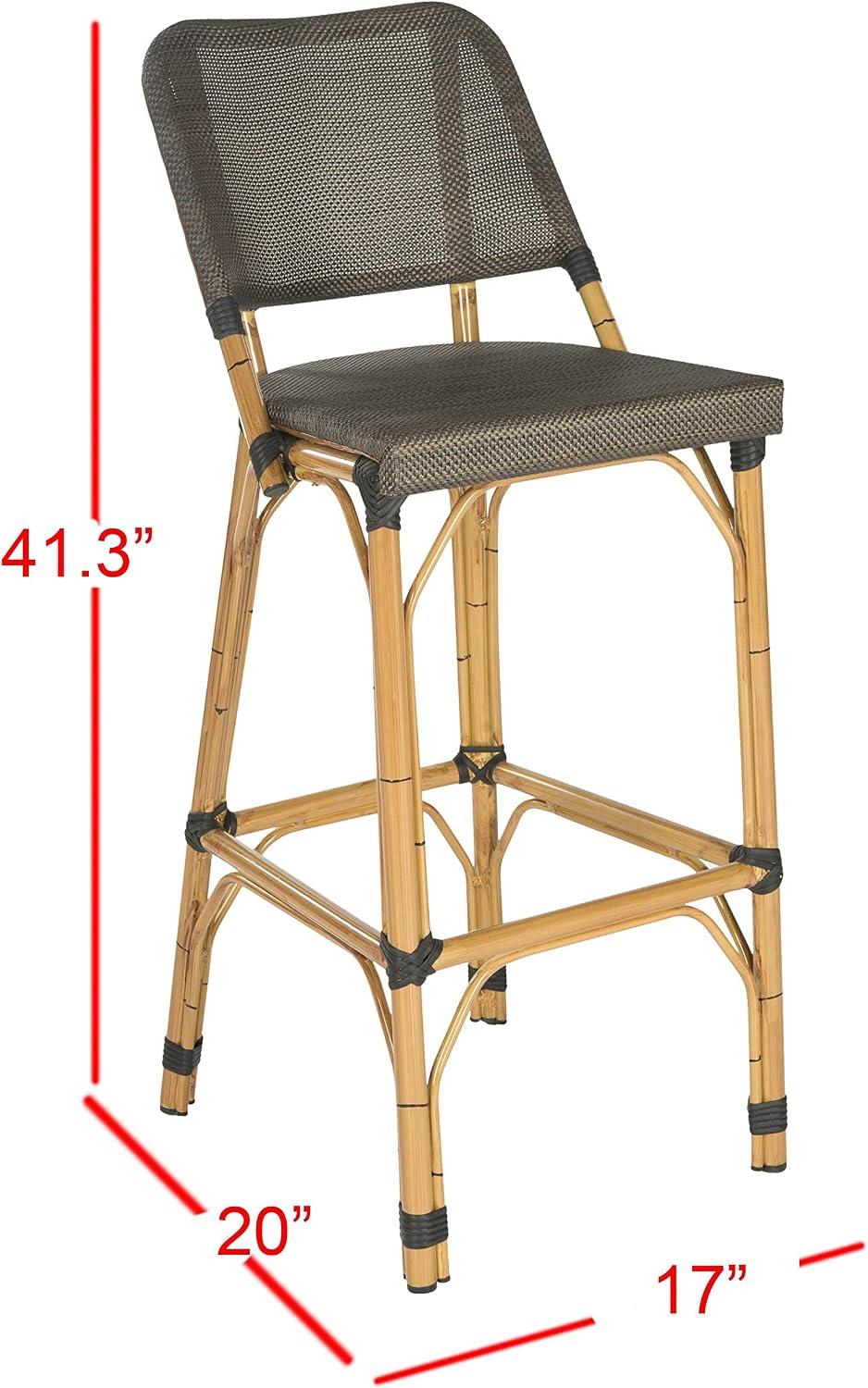 Safavieh Home Collection Deltana Brown Indoor/ Outdoor 29.5-inch Bar Stool
