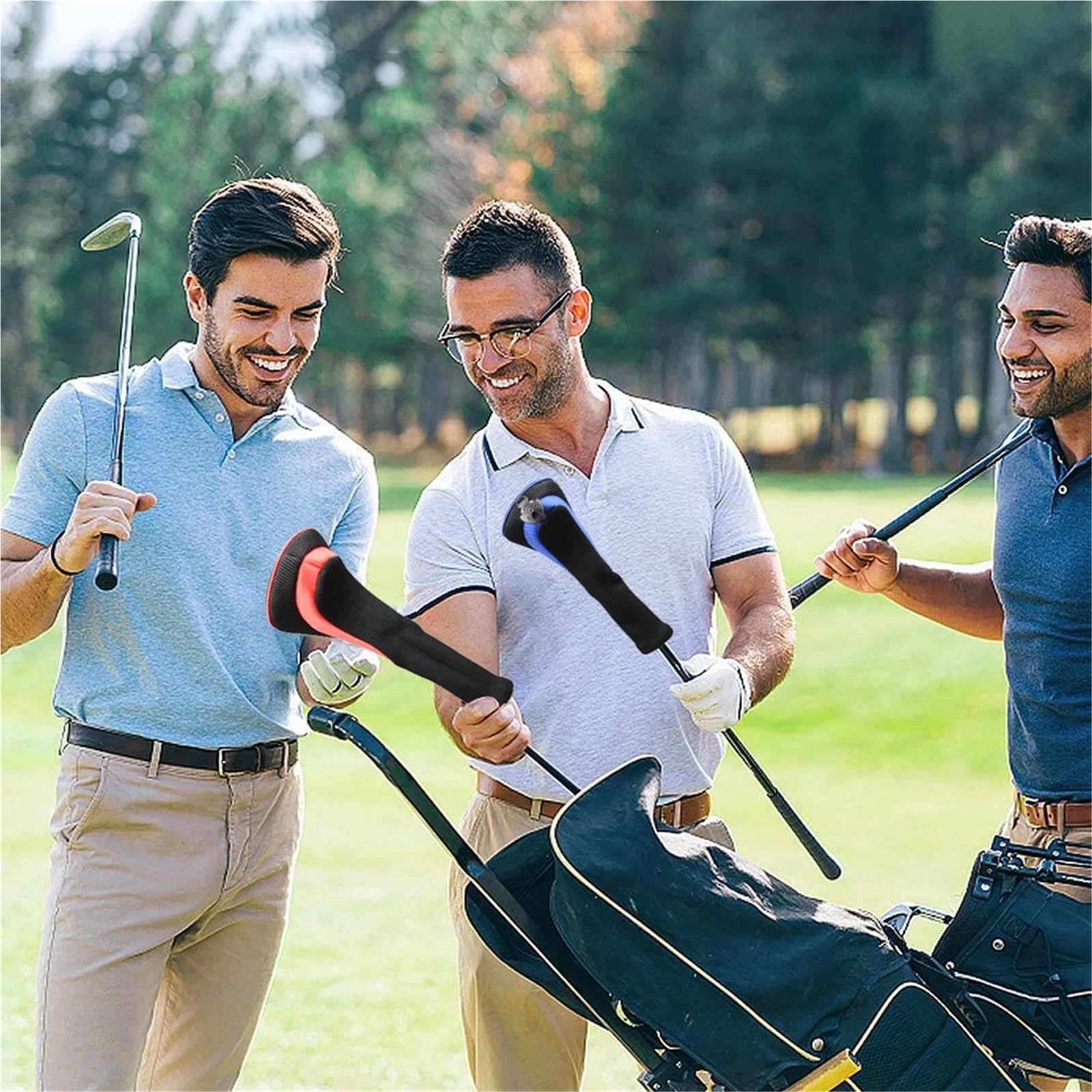 Fundas para Cabeza De Club De Golf 3 unids/Set de Fundas Cabeza for Club Golf Cuello Largo Cubiertas for Cabezas Palos Madera numeradas Protectores duraderos for y Accesorios