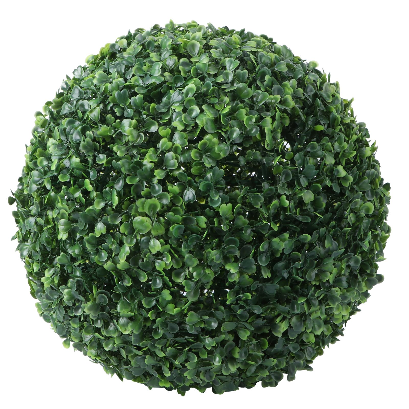 16-Inch Artificial Boxwood Topiary Ball, UV-Protected Green Faux Plant Sphere for Indoor and Outdoor Decor, Ideal for Weddings, Front Porches, and