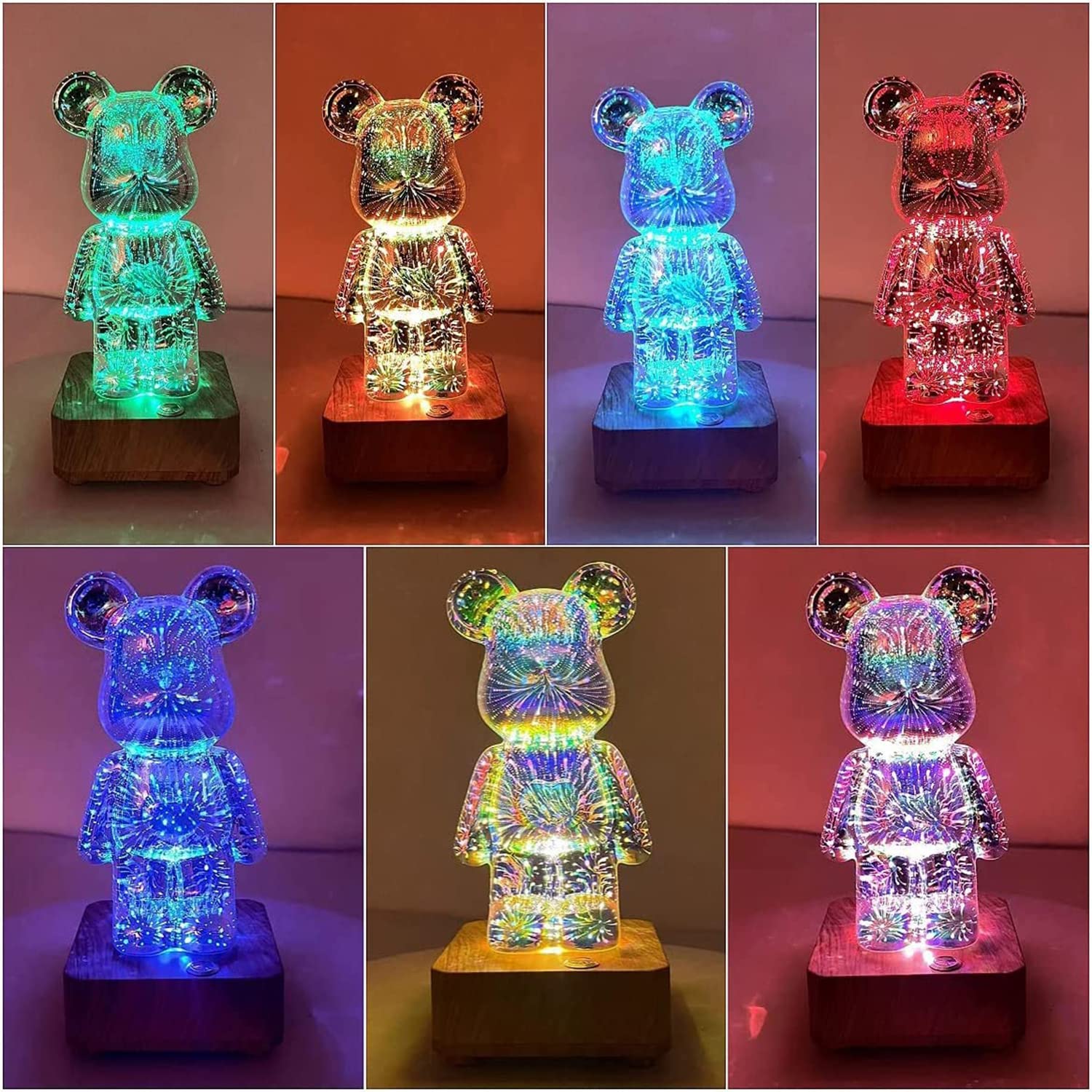 Amazon.co.jp : 3D 花火 クマ ライト プロジェクション カラフル クマ