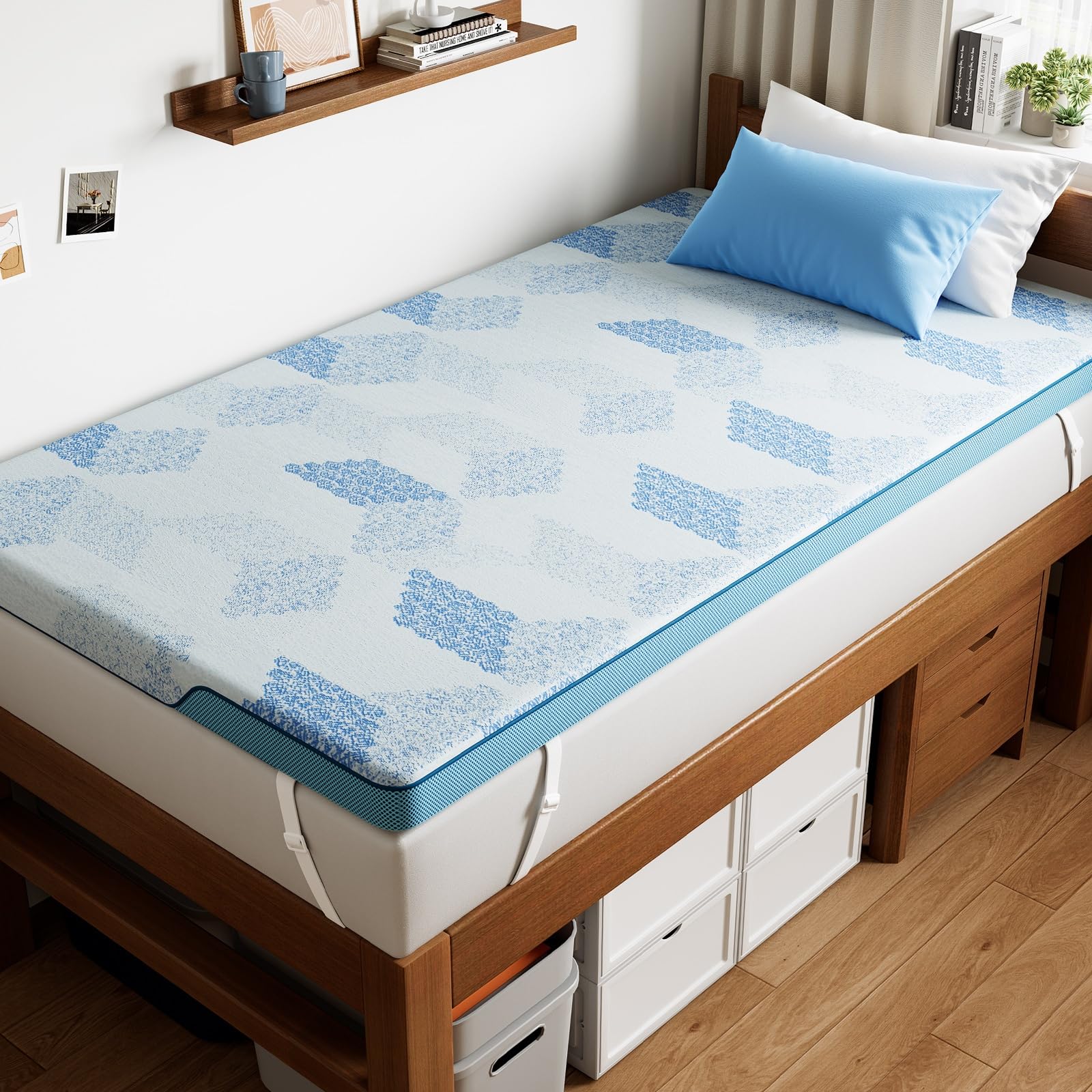 PERLECARE 3 Inch Twin XL Mattress Topper Medium Firm