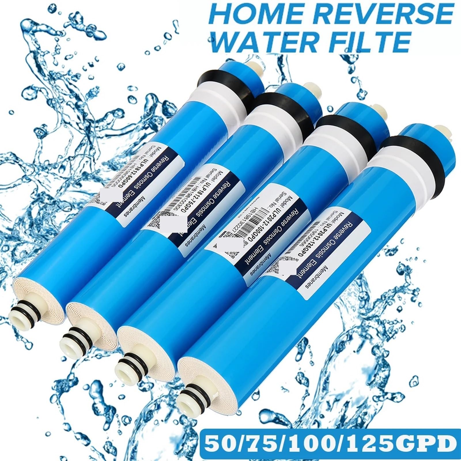 Filtro dell'acqua sottolavello, 50/75/100/125GPD Cucina di Casa Osmosi Inversa RO Sostituzione Della Membrana Acqua Filtro Depuratore di Acqua di Filtrazione acqua per cucina, bagno, camper o ufficio(
