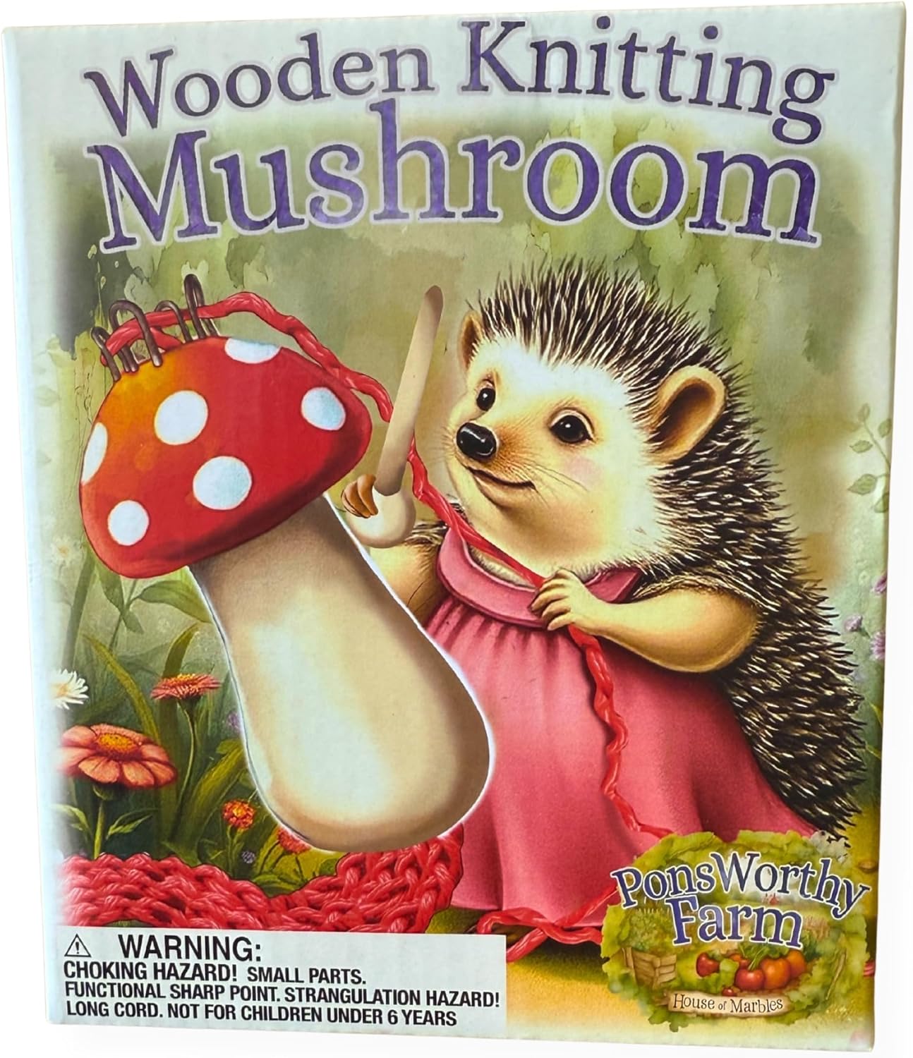 House of Marbles Wooden Knitting Mushroom - Image 4