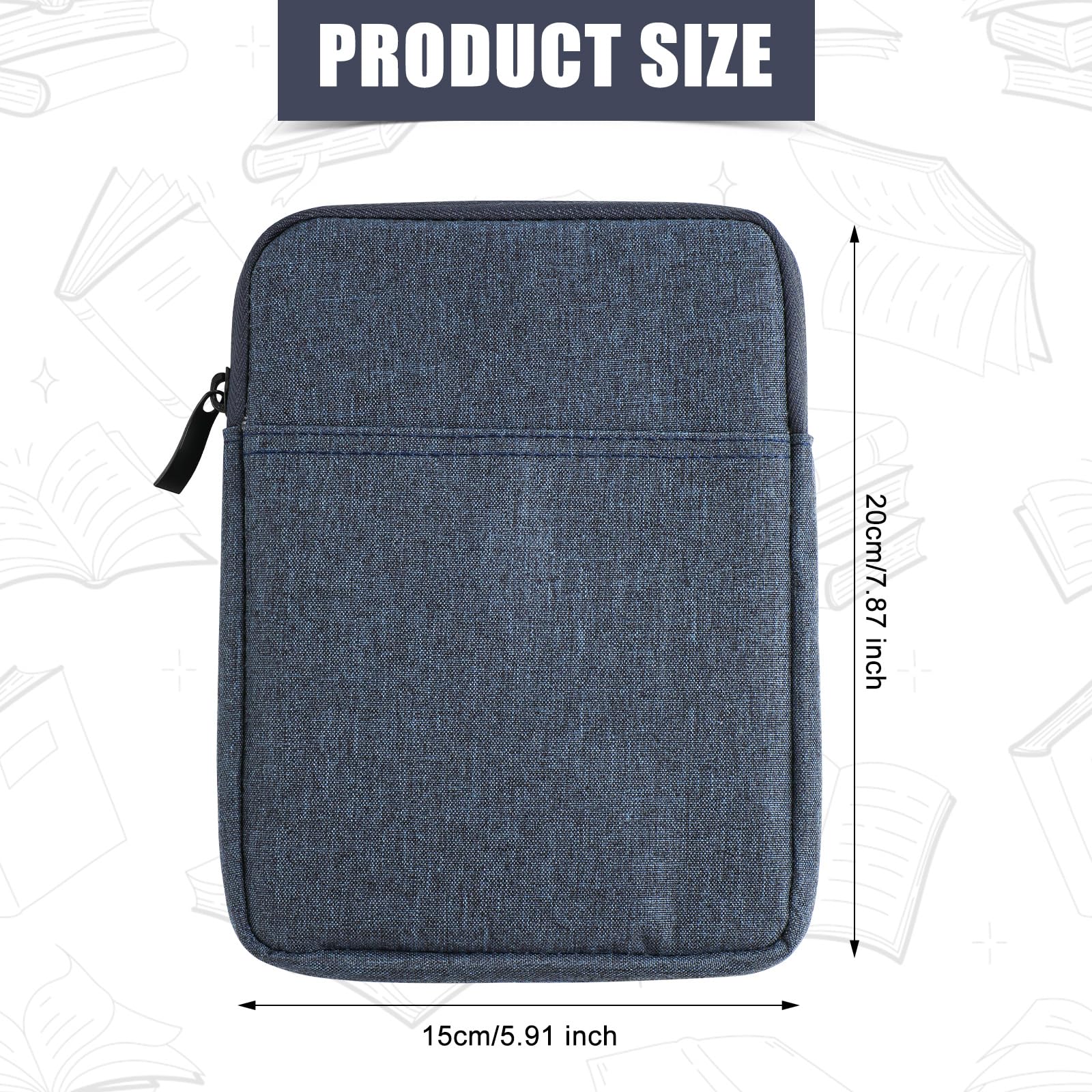 Custodia E Reader per Kindle Dispositivo da 6-7 Pollici, Custodia Protettiva per e-Reader Custodia Protettiva per Tablet Custodia per Kindle (Blu Navy)