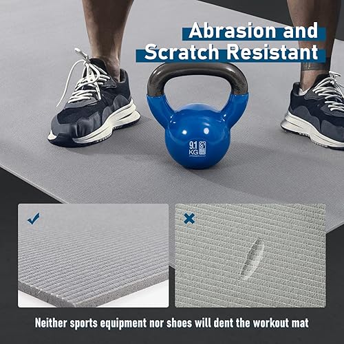 Miniatura 6 de UMINEUX Tapete de ejercicio grande de alta calidad, 0.248 x 0.157 x 0.276in, tapete de entrenamiento extra grande para mujeres y hombres,