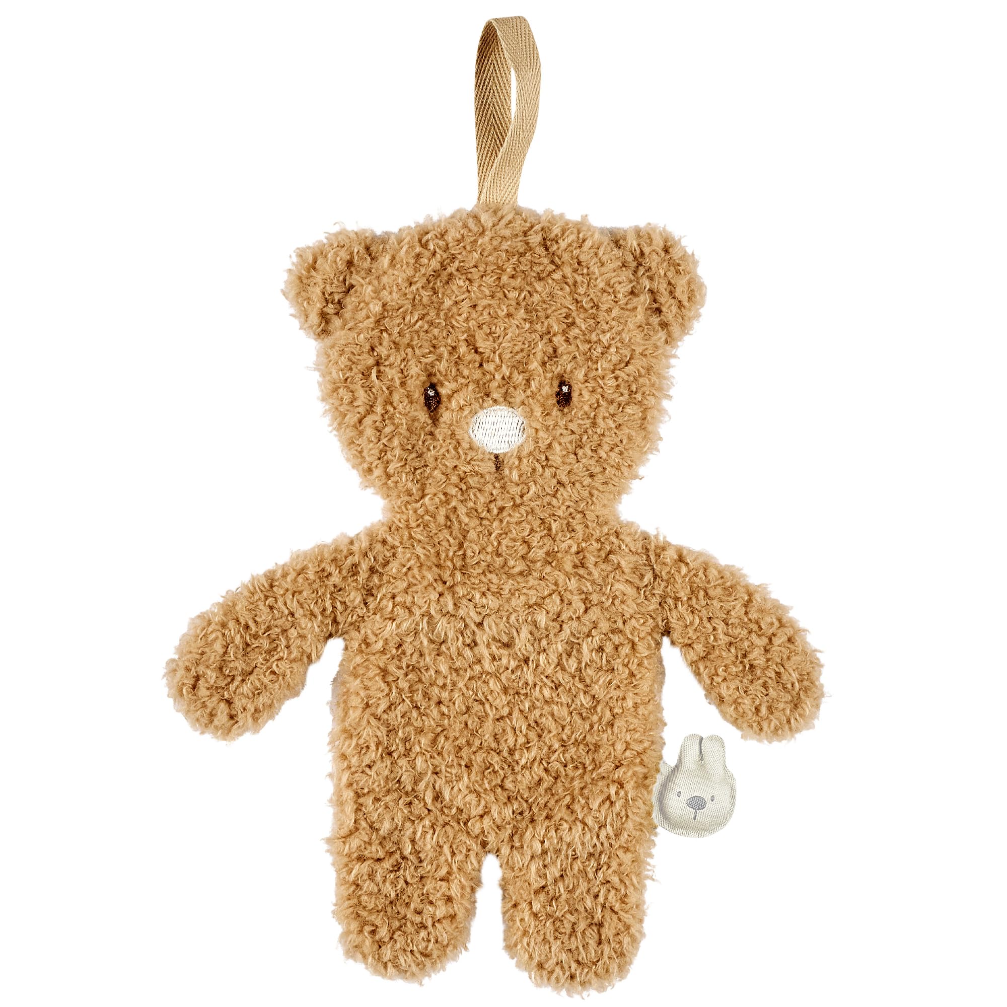 Nattou Cuddly Blanket Bear with Dummy Holder, 100% Polyester, Teddy, Brown