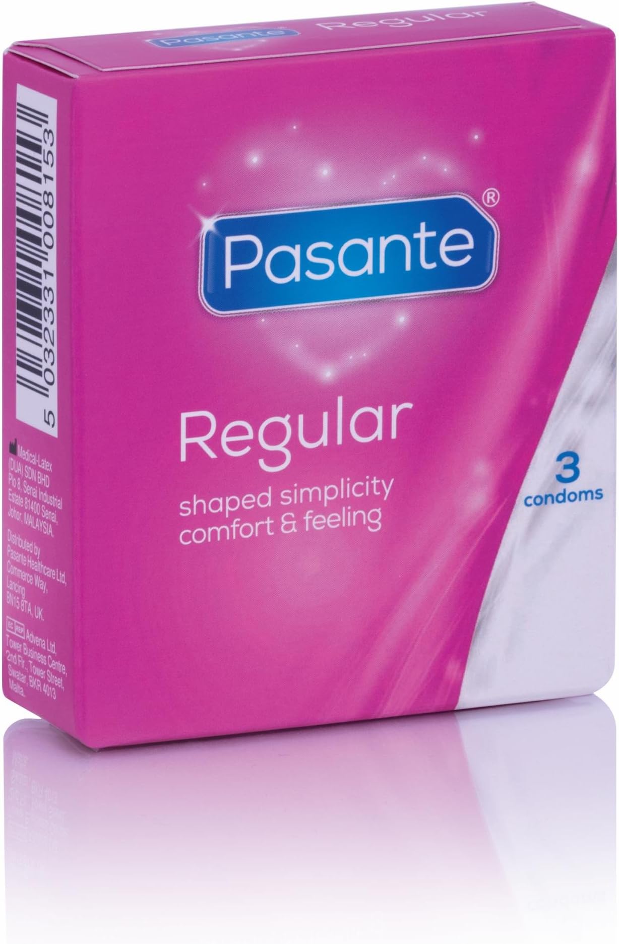 Pasante Regular Condoms, 3 Count