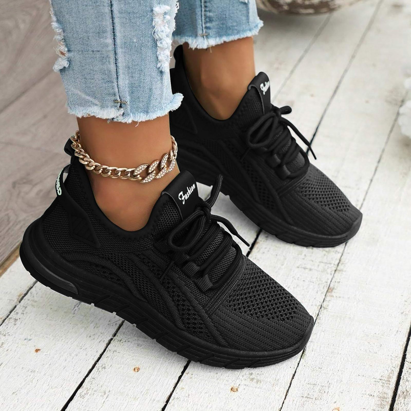 Zapatillas deportivas para mujer, cómodas, suaves, tejidas, ligeras, zapatillas de correr para calle, zapatillas de tenis transpirables, para el tiempo libre