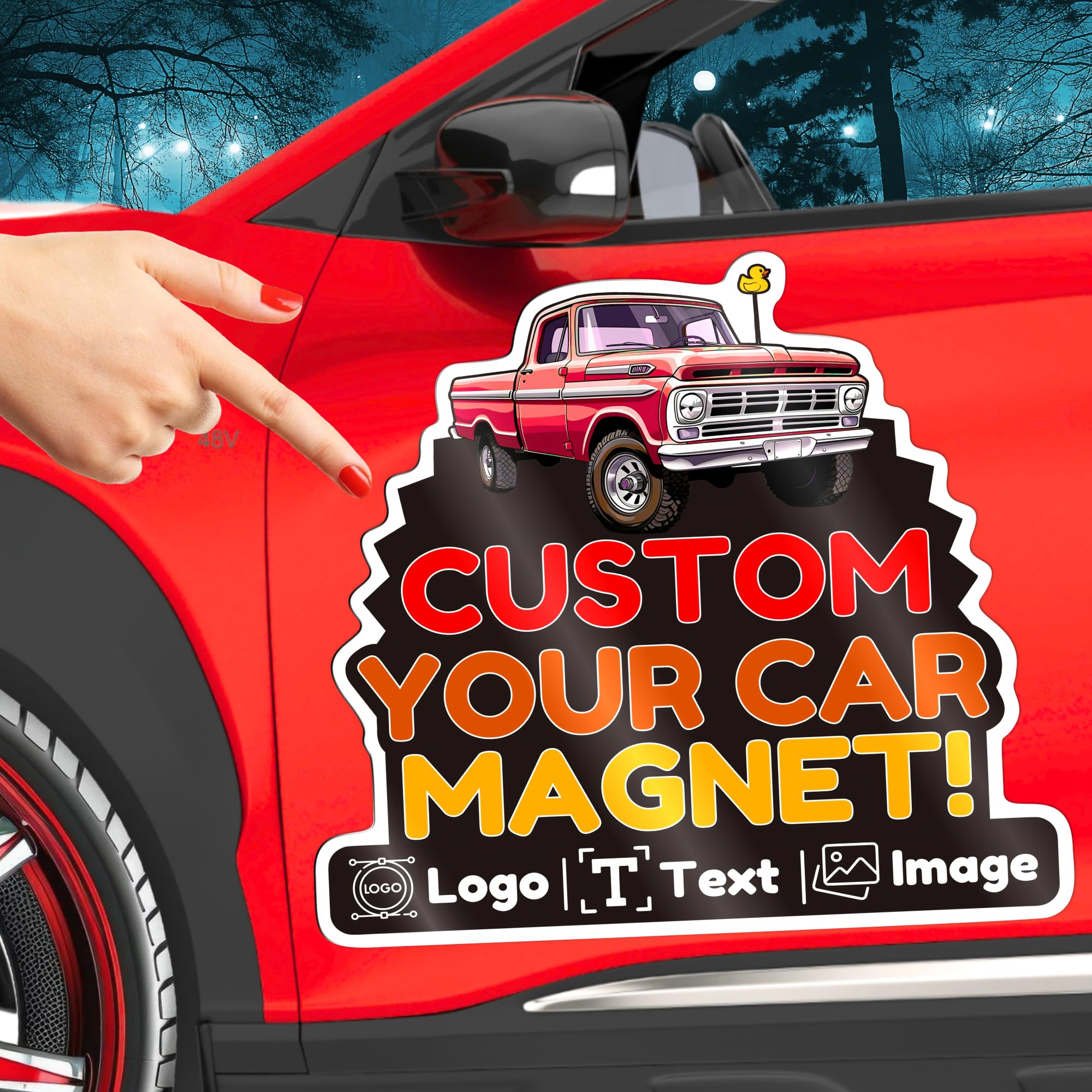 Custom Car Magnet with Your Logo ? Advertise Your Business Vehicle Magnetic ? Professionally Printed for Your Car Van Truck ? Reflective Option Available? We Print All Made in The USA
