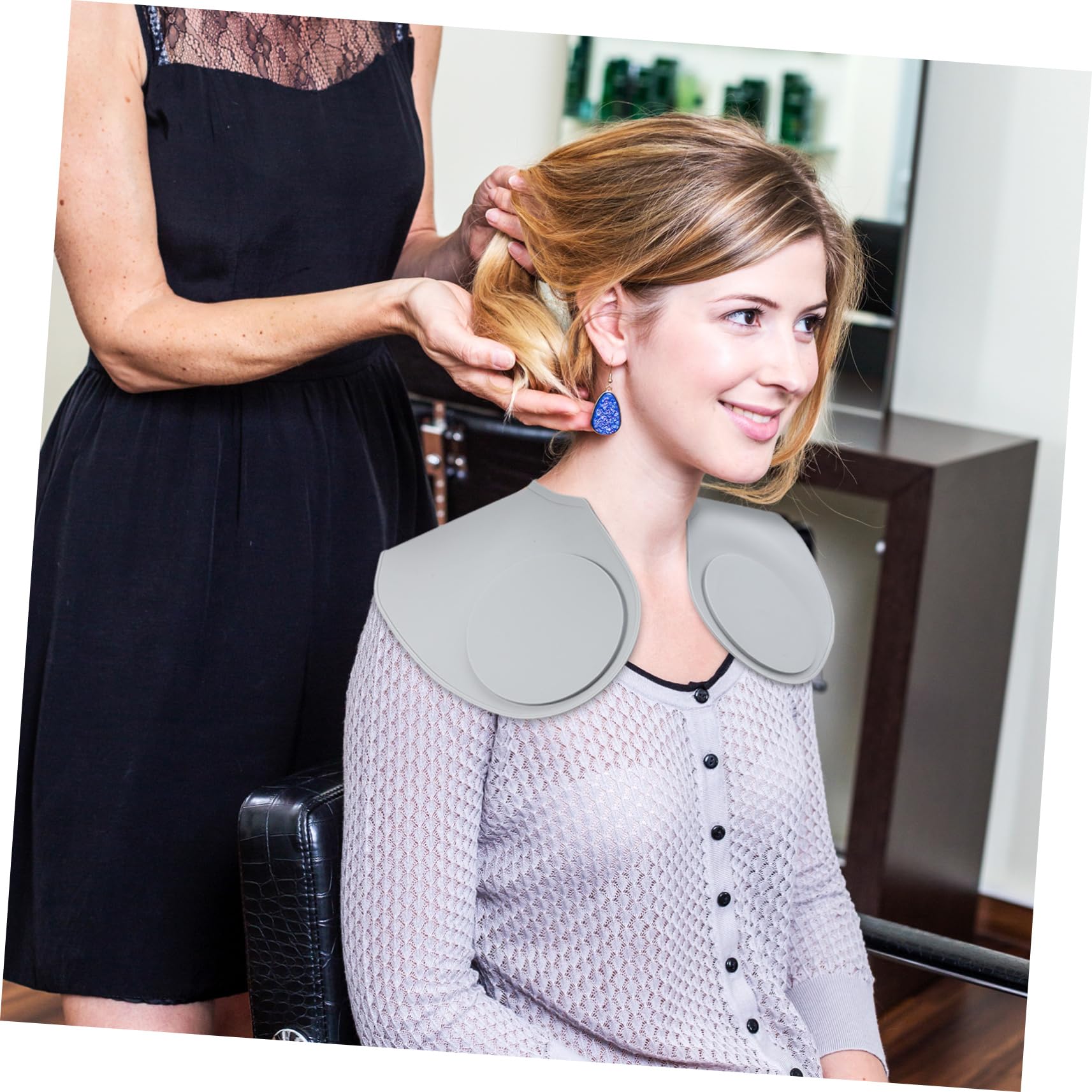 minkissy Capa de Silicona para Teñir el Cabello para Peluquería y Salón | Protege la Ropa Frente a Salpicaduras de Tinte, Acabado Resistente a Manchas, Uso en Beauty Parlors