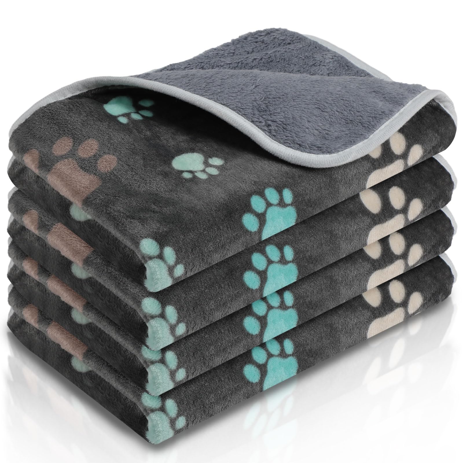 Reginary 4 Pcs Waterproof Guinea Pig Blankets Washable Small Animal Fleece Bedding Guinea Pig Cage Liners Reusable Training Pads Pet Pee Pad Sleep Mat