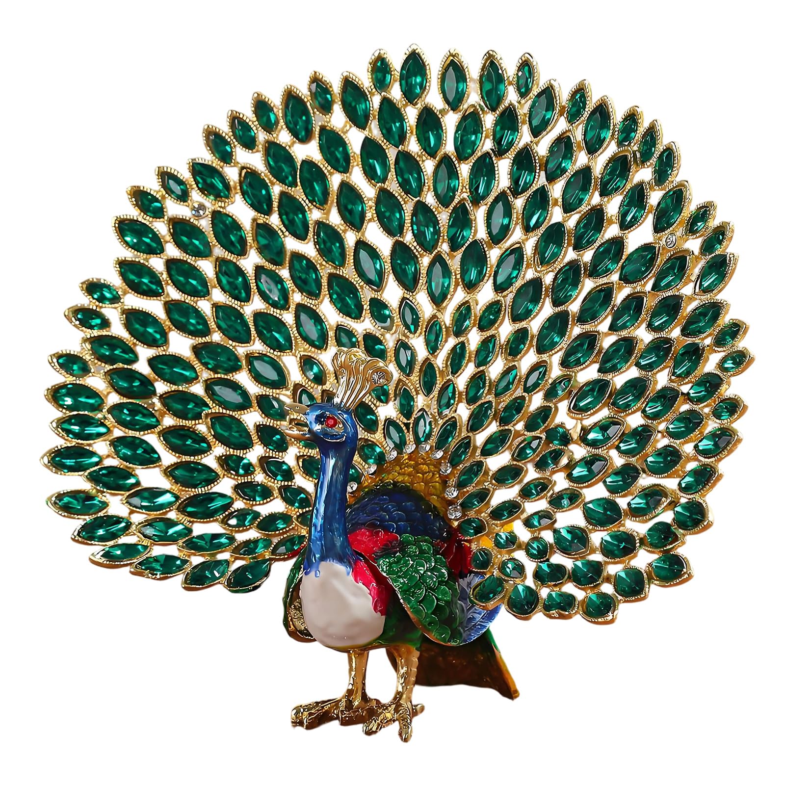 Decorative Bird Jewelry Holder Figurine Zinc Alloy Tabletop Organizer for Vanity Desk and Dresser Display Areas Bird Jewelry Organizer Figurine Tabletop Holder Vanity Decor Dresser Display Zinc Alloy
