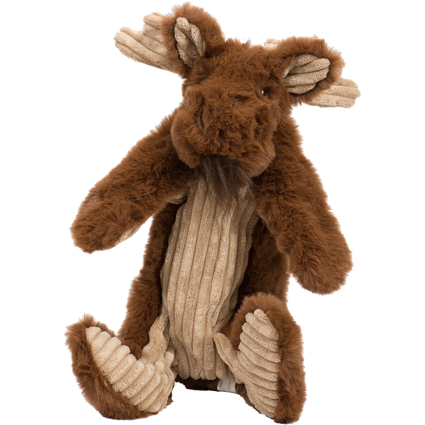 HuggleHounds X-Brace – Jouet interactif en peluche pour les garder occupés, jouet couineur et froissé pour chiens de petite, moyenne et grande taille, corde nouée interne durable, rembourrage minimal