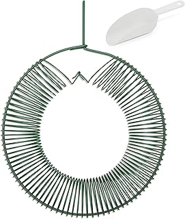 ARRANUI Peanut Wreath Bird Feeder - Whole Peanut and Suet Wreath Style Feeder - 15.8" Wreath for Birds, Squirrels or Chipmunks - Complete with Peanut Scoop