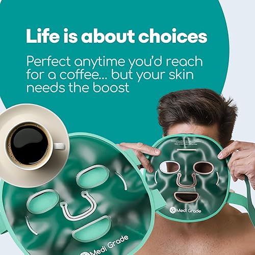 Miniatura 9 de Medi Grade Máscara facial de hielo refrescante y máscara de ojos refrescante para ojos hinchados y alivio de la migraña. Paquete de hielo facial